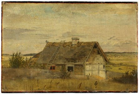Constantin Hansen - Landscape with a Farmhouse - NM 7486 - Nationalmuseum