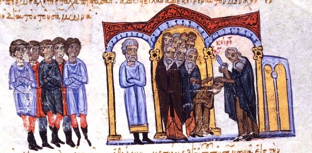 Constantine the Paphlagonian is tonsured at Samonas' orders