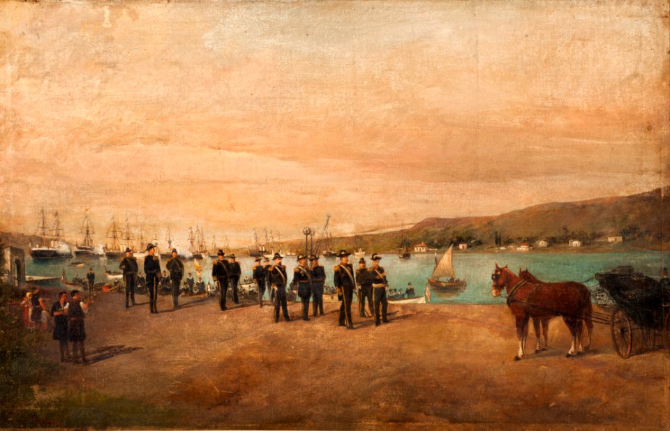 Constantine Volanakis - After the inauguration, Corinth canal 1893