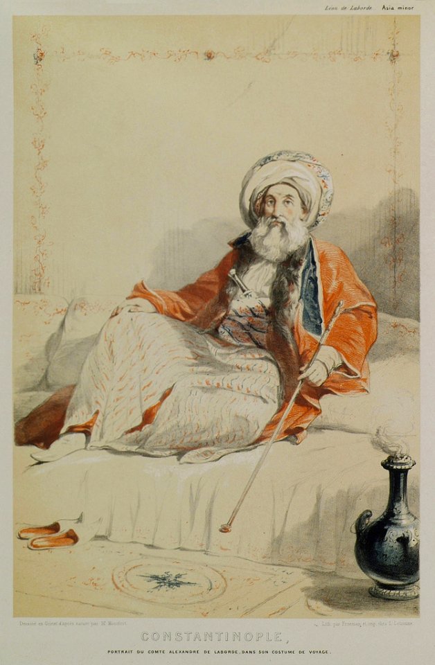 Constantinople Portrait du comte Alexandre de Laborde dans son costume de voyage - Laborde Léon Emmanuel Simon Joseph - 1838