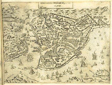 CONSTANTINOPOLI, Città principale - Camocio Giovanni Francesco - 1574