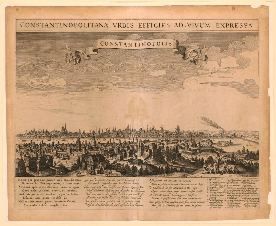 Constantinopolitanæ urbis effigies ad vivum expressa, Constantinopolis - Rombout van den Hoeÿe excudit. LCCN2004672546