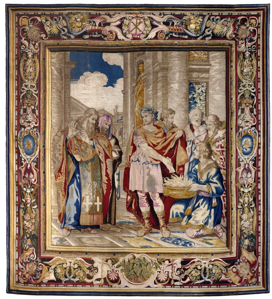 Constantine Burning the Memorials to Give Tax Concessions to the Christian Church