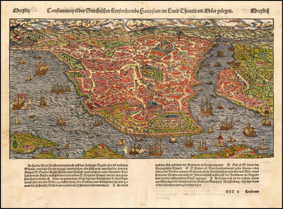 Constantinopel des Griechischen Lenserchumbs Hauptstatt, im Land Thracia am moere gelegen
