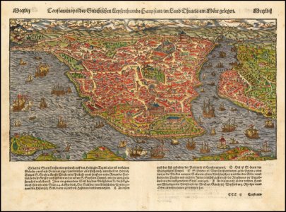 Constantinopel des Griechischen Lenserchumbs Hauptstatt, im Land Thracia am moere gelegen