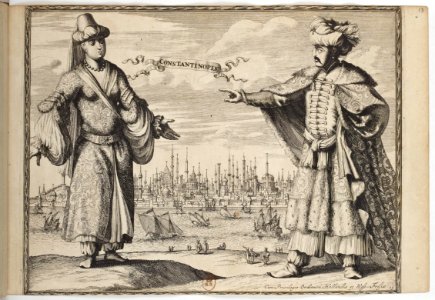 Constantinople -Istanbul- - Costumes des quatre parties du monde, gravés dans la manière de Luycken (1670)