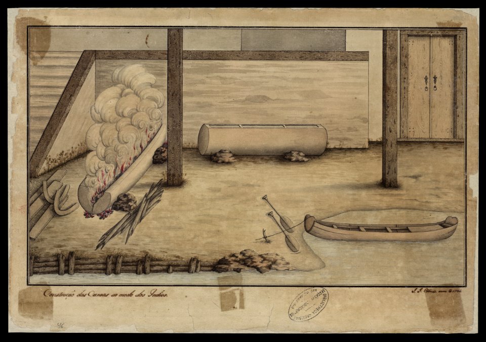 Construção das canoas ao modo dos índios, da Coleção Brasiliana Iconográfica