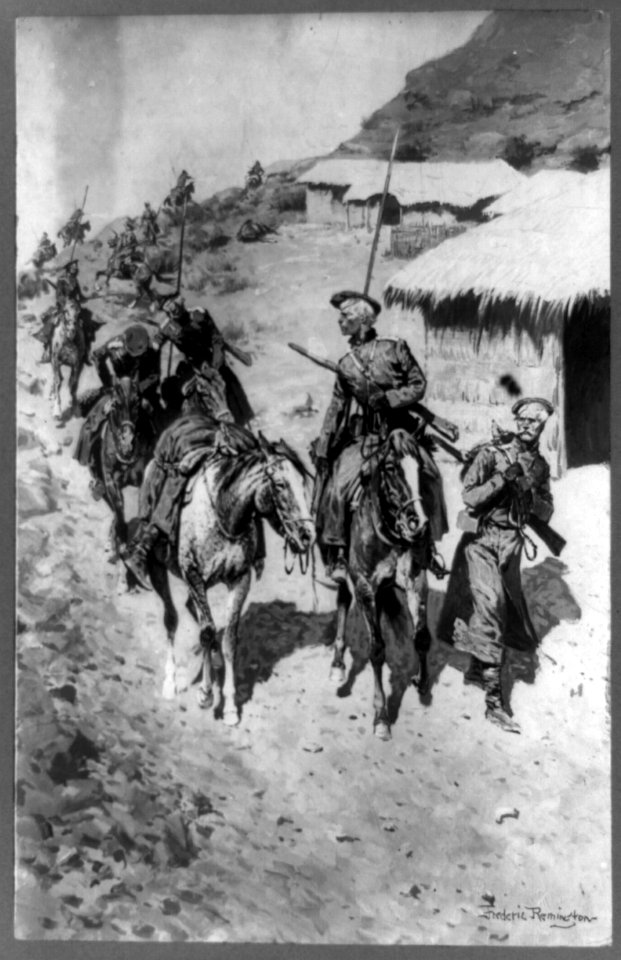Contact of outposts - Frederic Remington. LCCN89716091