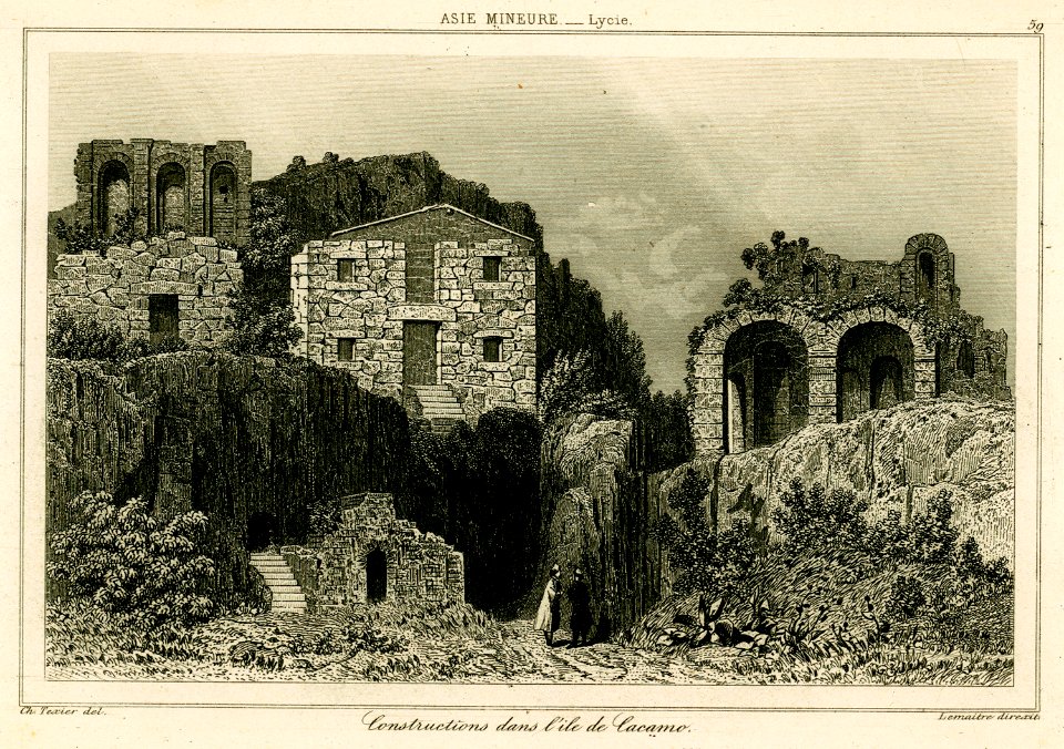 Constructions dans l'ile de Cacamo - Texier Charles Félix Marie - 1882