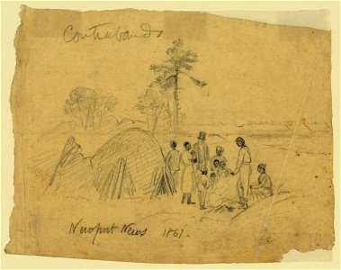 Contrabands, Newport News, 1861 LCCN2004660979