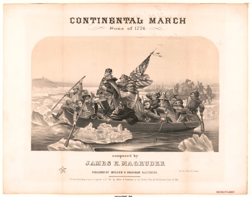 Continental march - Sons of 1776 - composed by James E. Magruder - lith. by A. Hoen & Co. Balto. LCCN2017660436