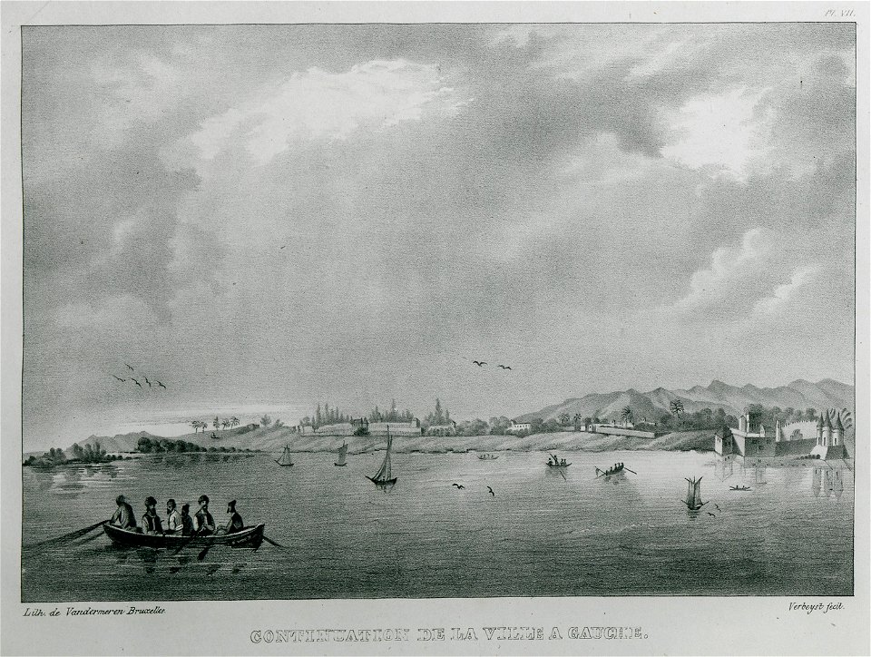 Continuation de la ville à gauche - Rottiers Bernard Eugène Antoine - 1828