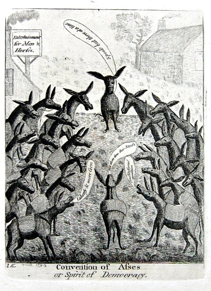 Convention of Asses or Spirit of Democracy (BM 1935,0522.13.155)