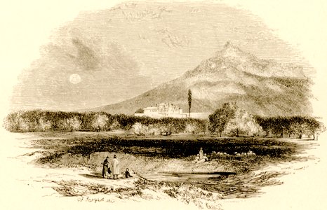 Convent at Mount Lycabettus- from a Sketch by Herve - Wordsworth Christopher - 1882