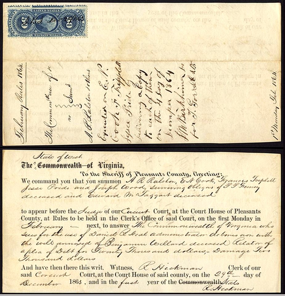 Conveyance with US revenue stamp 50c