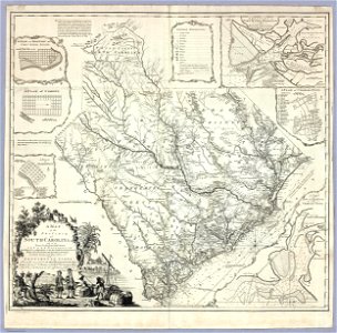 Cook, James — Map of the Province of South Carolina 1773. Free illustration for personal and commercial use.