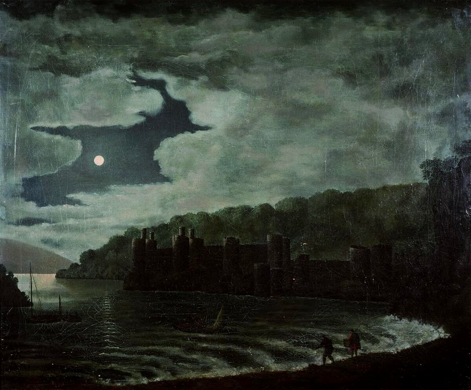 Conway Castle by moonlight