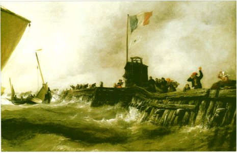 Calais - jetée mauvais temps
