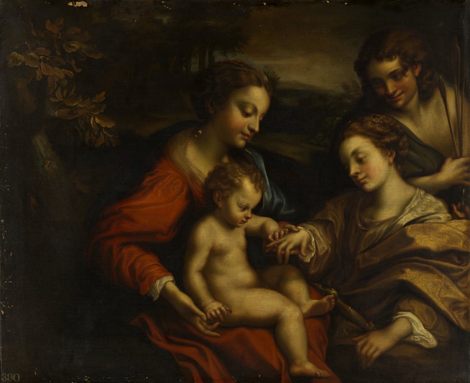 Copy after Antonio Allegri Correggio (c. 1489-1534) - The Marriage of St Catherine - RCIN 402553 - Royal Collection