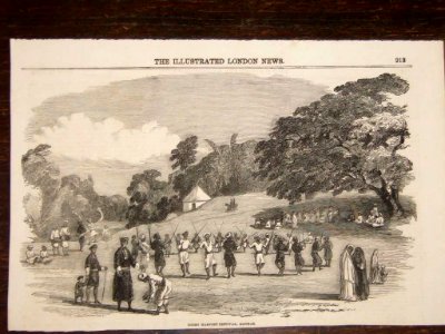 Coorg harvest festival, Madras, Illustrated London News, 1852
