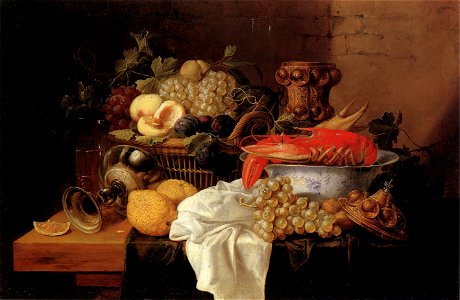 Alexander Coosemans Früchtestillleben mit Hummer
