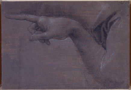 Copy after Leonardo da Vinci - RCIN 912520, The pointing hand of the angel in The Virgin of the Rocks c.1517-20