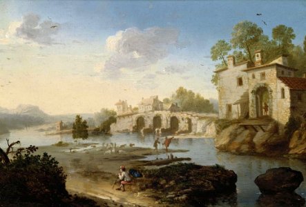 Copy after^ Christian Wilhelm Ernst Dietrich (1712-74) - Landscape with a River - RCIN 401279 - Royal Collection