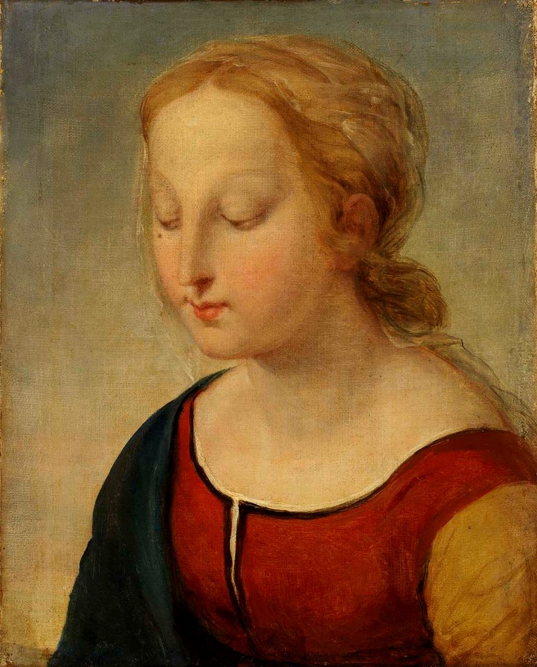 Copy after Raphael - Head of the Madonna (from la Belle Jardiniere) - 1956.11.59 - Smithsonian American Art Museum