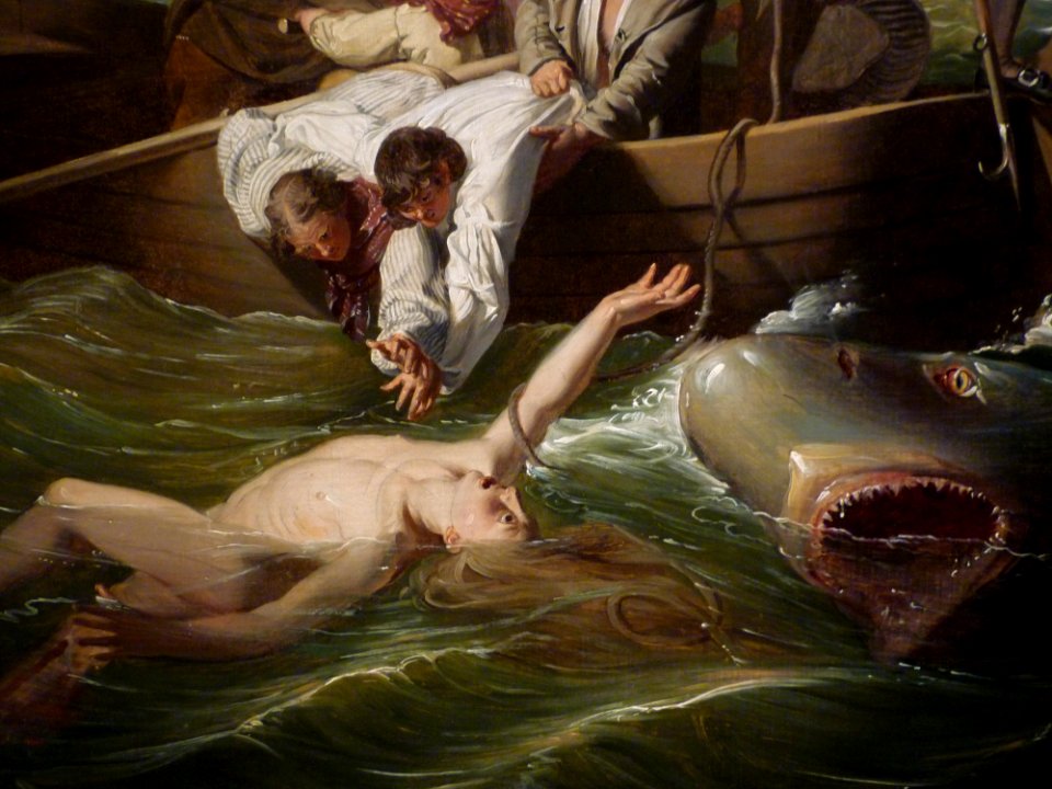 John Singleton Copley - Watson and the Shark (Detroit) - detail