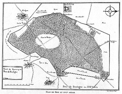 Corbel002 plan du Bois au XVIIe siècle (Bois de Boulogne)