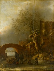 Copy after Isack van Ostade (Haarlem 1621-Haarlem 1649) - A Winter Scene - RCIN 403901 - Royal Collection