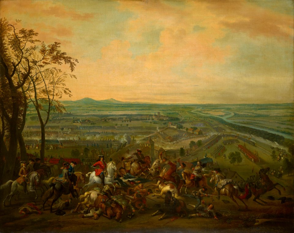 Copy after Jan van Huchtenburgh (Haarlem 1647-Amsterdam 1733) - The Battle of Luzzara, 1702. - RCIN 404901 - Royal Collection