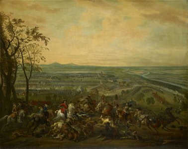 Copy after Jan van Huchtenburgh (Haarlem 1647-Amsterdam 1733) - The Battle of Luzzara, 1702. - RCIN 404901 - Royal Collection