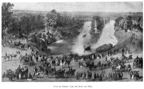 Corbel021 Vue du Grand Lac du Bois en 1860 (Bois de Boulogne)