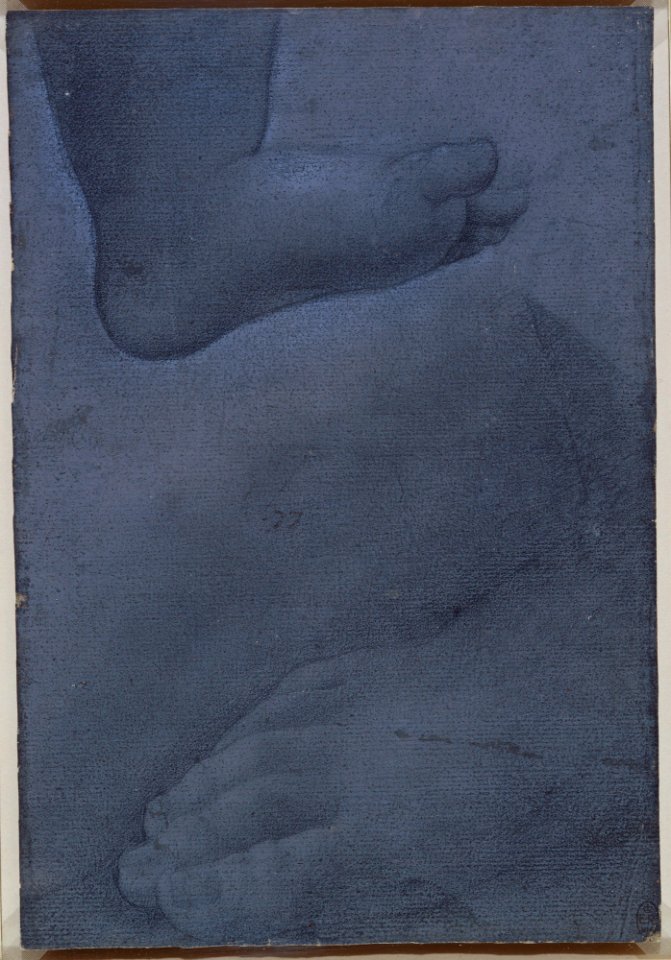 Copy after Leonardo da Vinci - RCIN 912535, The foot of the Christ child and the foot of St Anne c.1517-20