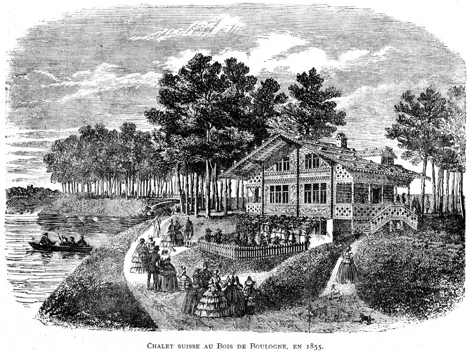 Corbel027 Chalet suisse au Bois de Boulogne en 1855