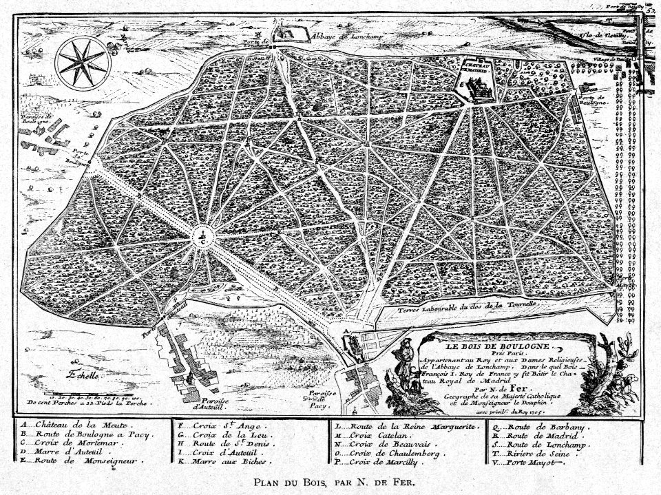 Corbel004 Plan du Bois, par N. de Fer (Bois de Boulogne)