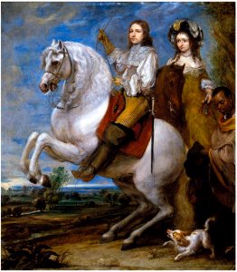 Coques Equestrian Portrait of a Couple