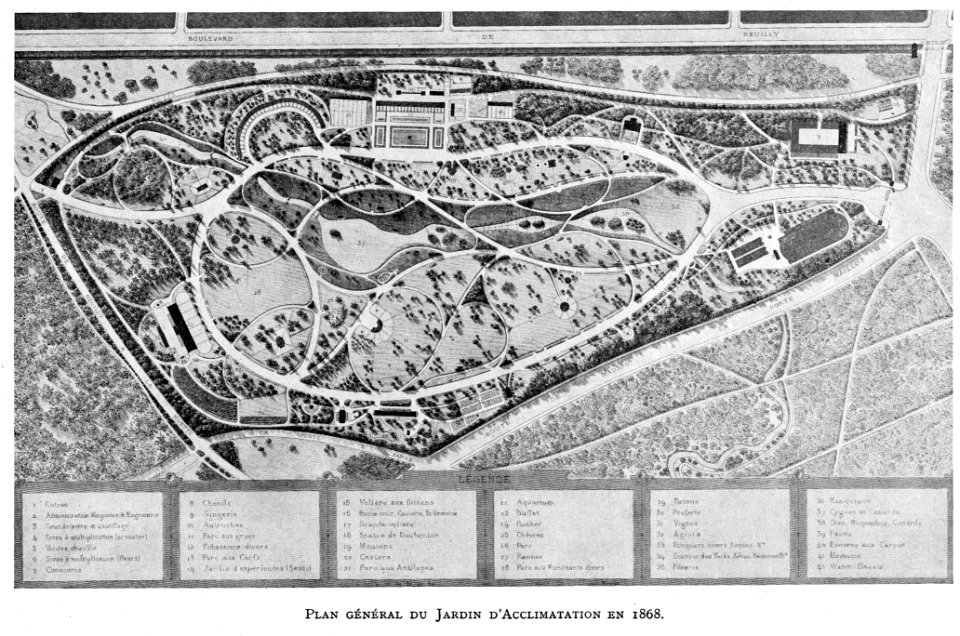 Corbel032 Plan général du Jardin d'Acclimatation en 1868