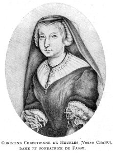 Corbel044 Christine Chrestienne de Heurles (Veuve Chahu) Dame et fondatrice de Passy
