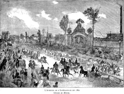 Corbel022 L'Avenue de l'Impératrice en 1862 (Dessin de Morin)