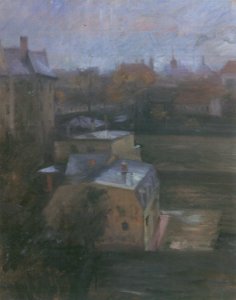 Lovis Corinth Blick aus dem Atelier München-Schwabing 1896