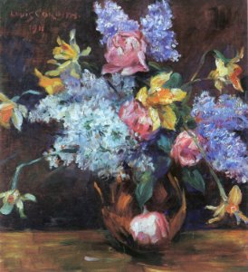 Lovis Corinth Rosen Flieder und Osterglocken 1911