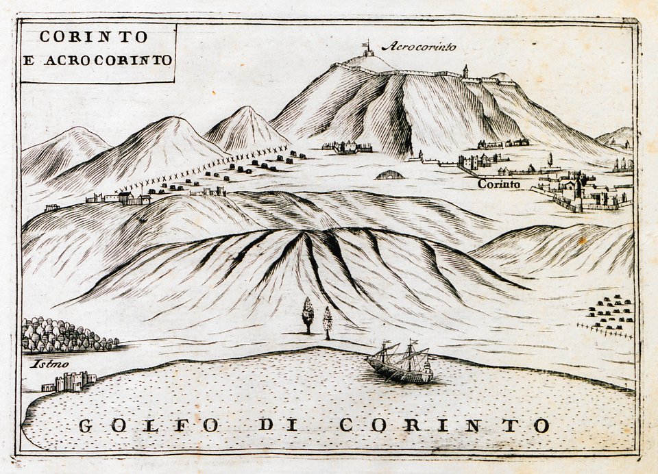 Corinto e Acrocorinto - Coronelli Vincenzo Maria - 1708