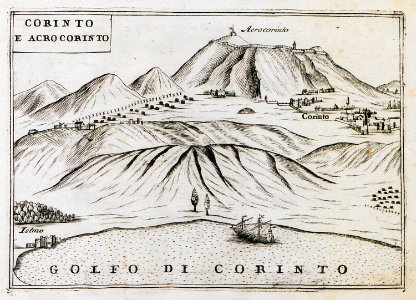 Corinto e Acrocorinto - Coronelli Vincenzo Maria - 1708