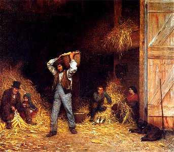 Corn Husking by Eastman Johnson (1860)