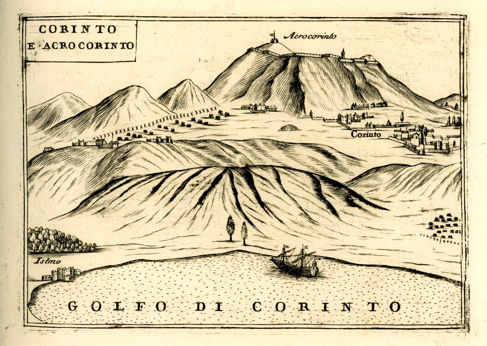 Corinto e Acrocorinto - Coronelli Vincenzo - 1688