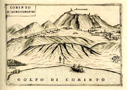 Corinto e Acrocorinto - Coronelli Vincenzo - 1688
