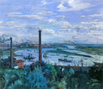 Lovis Corinth - Blick auf den Köhlbrand - Hamburger Kunsthalle 2