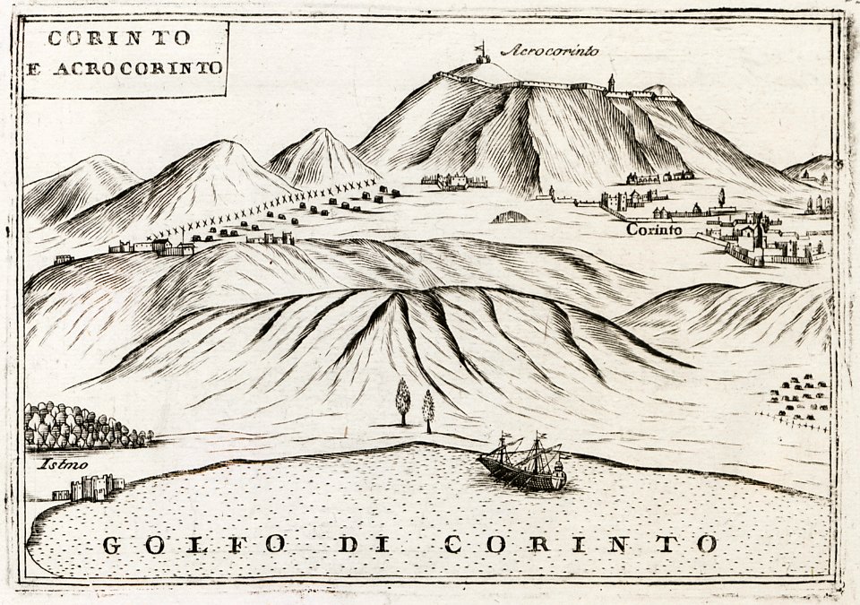 Corinto e Acrocorinto - Coronelli Vincenzo - 1686